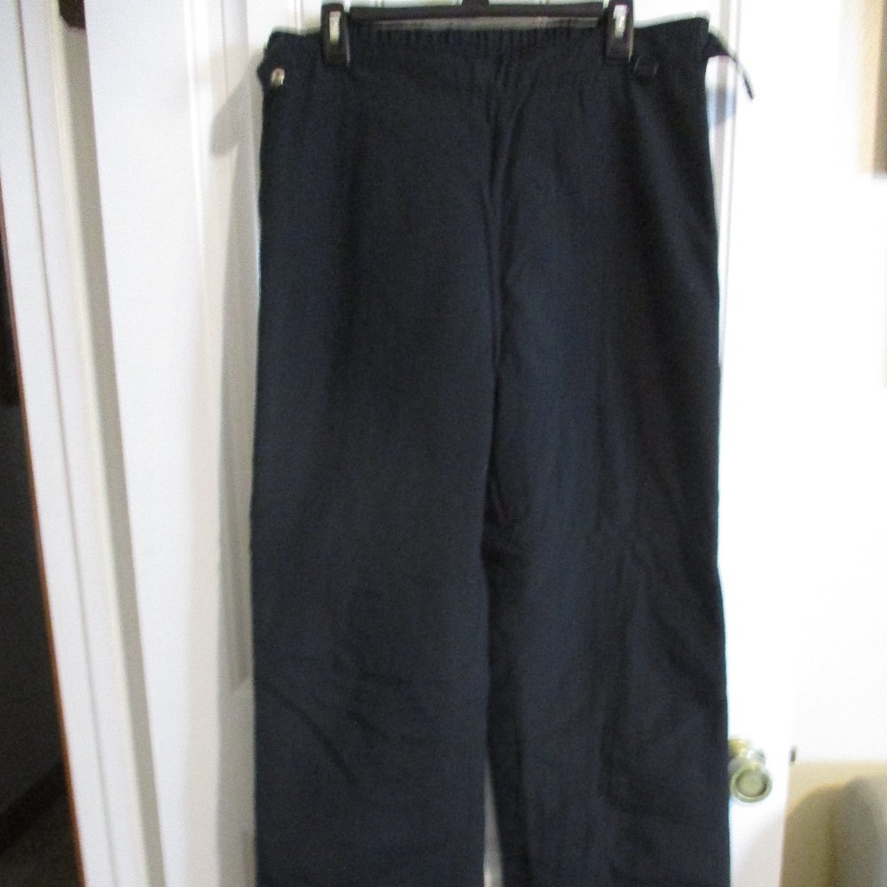 Vintage Men's ski pants - black - top to bottom side zips - size L